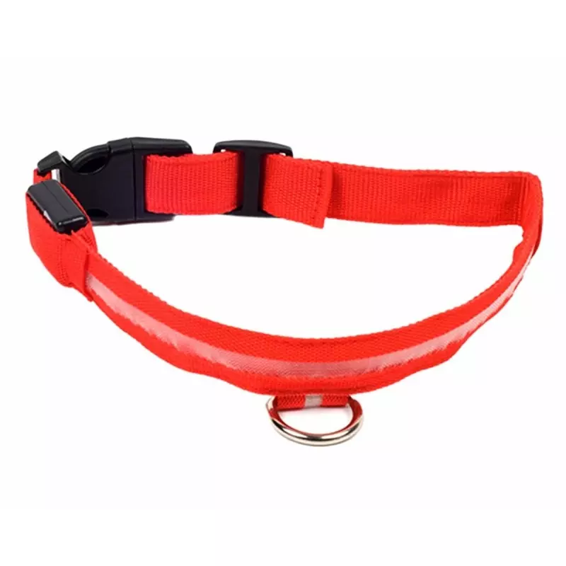 Petshop - Accesorii petshop - Zgarzi, lese si hamuri - Zgarzi - Zgarda pentru catei cu lumini LED, Gonga® Rosu - Infinity.ro