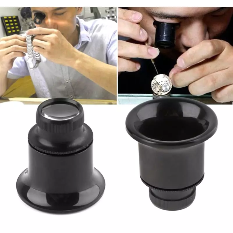 TV, Audio-Video si Foto - Optica, astronomie si metrologie - Optica si astronomie - Lupe si instrumente optice - Lupa pentru ochi, 20x, Gonga® Negru - Infinity.ro