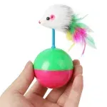Petshop - Accesorii petshop - Jucarii animale - Jucarii interactive animale - Jucarie interactiva pentru pisici, soarece cu pene, Gonga® Multicolor - Infinity.ro