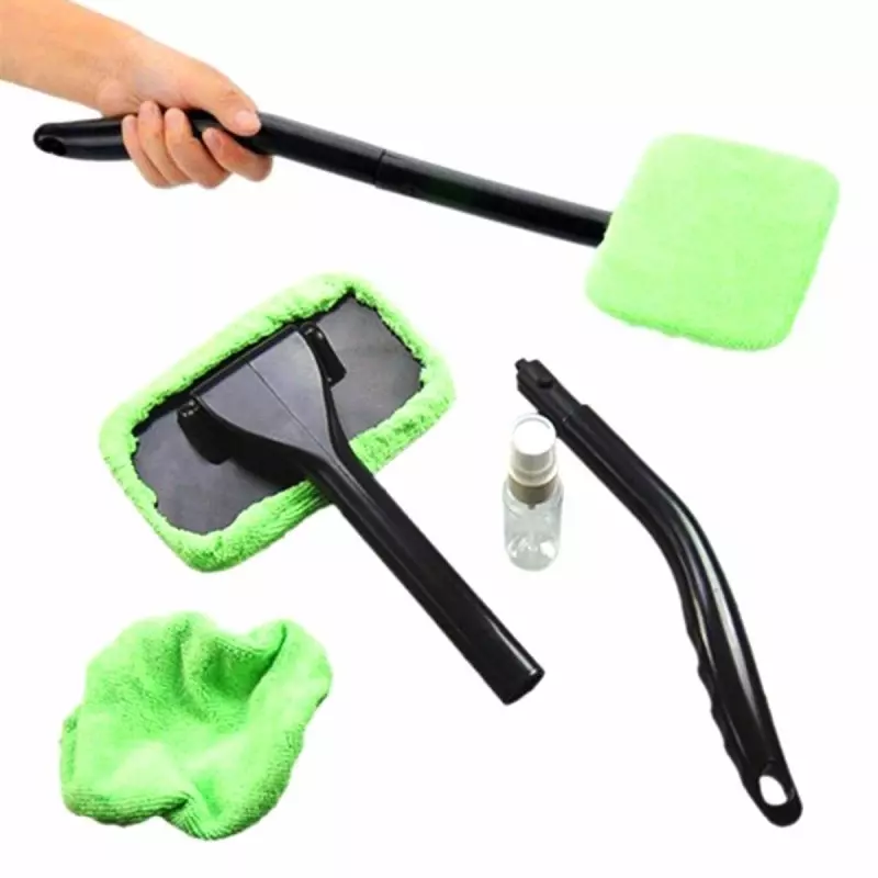 Market - Curatenie si intretinere casa - Produse menaj - Accesorii curatenie - Perie pliabila pentru curatat ferestrele, Gonga® Verde - Infinity.ro