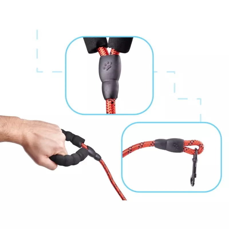 Petshop - Accesorii petshop - Zgarzi, lese si hamuri - Lese - Lesa relectorizanta pentru caini, tip franghie, Gonga® Maro 2 m - Infinity.ro