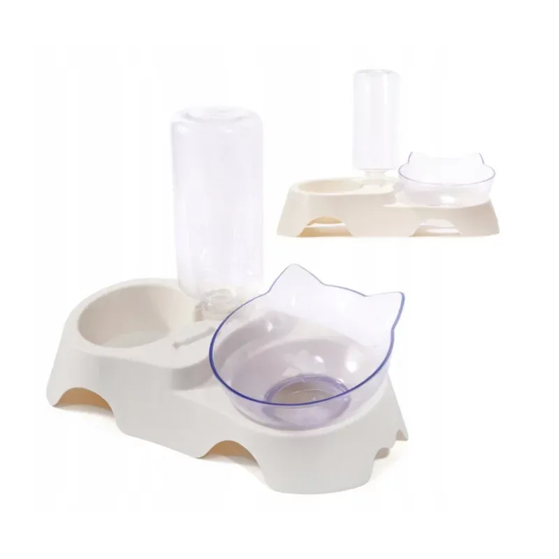 Petshop - Accesorii petshop - Castroane si adapatori - Castron pentru animale de companie cu dozator de apa, transparent, Gonga® Transparent - Infinity.ro