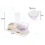 Petshop - Accesorii petshop - Castroane si adapatori - Castron pentru animale de companie cu dozator de apa, transparent, Gonga® Transparent - Infinity.ro