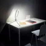 Casa si Gradina - Corpuri si surse de iluminat - Veioze si lampi - Lampi de veghe - Lampa LED Ring Light, 16cm, Gonga® Negru/Alb - Infinity.ro