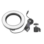Casa si Gradina - Corpuri si surse de iluminat - Veioze si lampi - Lampi de veghe - Lampa LED Ring Light, 16cm, Gonga® Negru/Alb - Infinity.ro