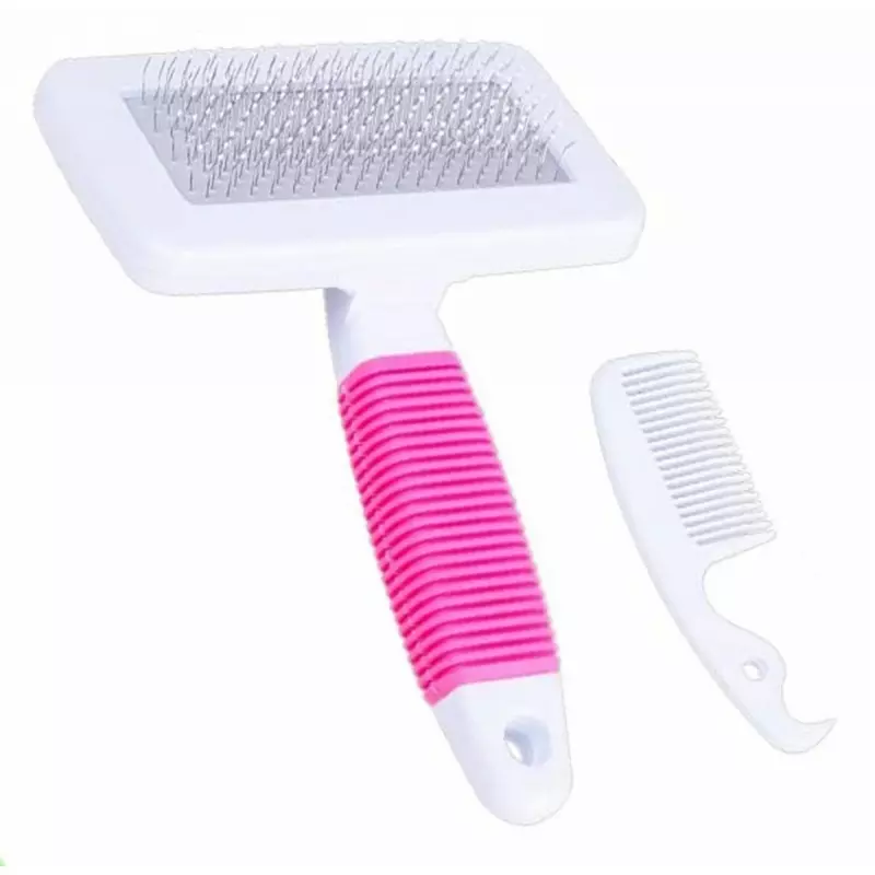 Petshop - Ingrijire si Igiena - Produse uz extern - Perii si manusi - Perie pentru ingrijirea parului animalelor, Gonga® Roz - Infinity.ro