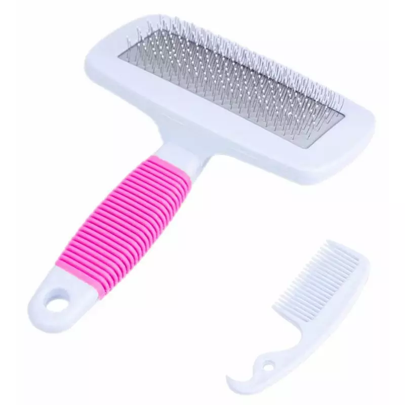 Petshop - Ingrijire si Igiena - Produse uz extern - Perii si manusi - Perie pentru ingrijirea parului animalelor, Gonga® Roz - Infinity.ro
