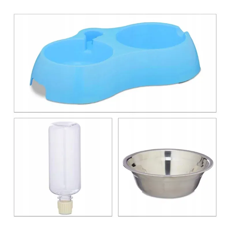 Petshop - Accesorii petshop - Castroane si adapatori - Bol de mancare pentru animale de companie cu adapator, Gonga® Turcoaz - Infinity.ro