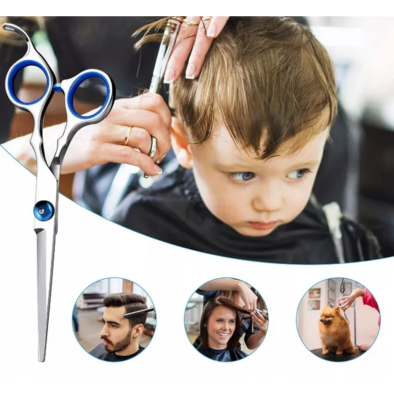 Ingrijire personala si Cosmetice - Aparate & accesorii ingrijire personala - Aparate de ras si tuns - Seturi complete de ras & tuns - Set pentru frizerie si coafor, 6 piese, Gonga® Argintiu - Infinity.ro