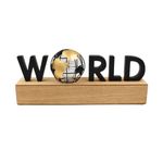 Casa si Gradina - Corpuri si surse de iluminat - Veioze si lampi - Veioze - Lampa Decorativa de Masa „WORLD”, 38x8x15 cm, cu LED, pe Baterii - Infinity.ro