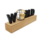 Casa si Gradina - Corpuri si surse de iluminat - Veioze si lampi - Veioze - Lampa Decorativa de Masa „WORLD”, 38x8x15 cm, cu LED, pe Baterii - Infinity.ro