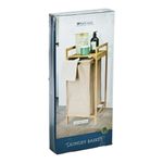 Market - Spalare si intretinere rufe - Uscatoare de rufe si accesorii - Cos de Rufe Bambus cu Husa Textila – 33x33x73 cm – Bathroom Solutions - Infinity.ro