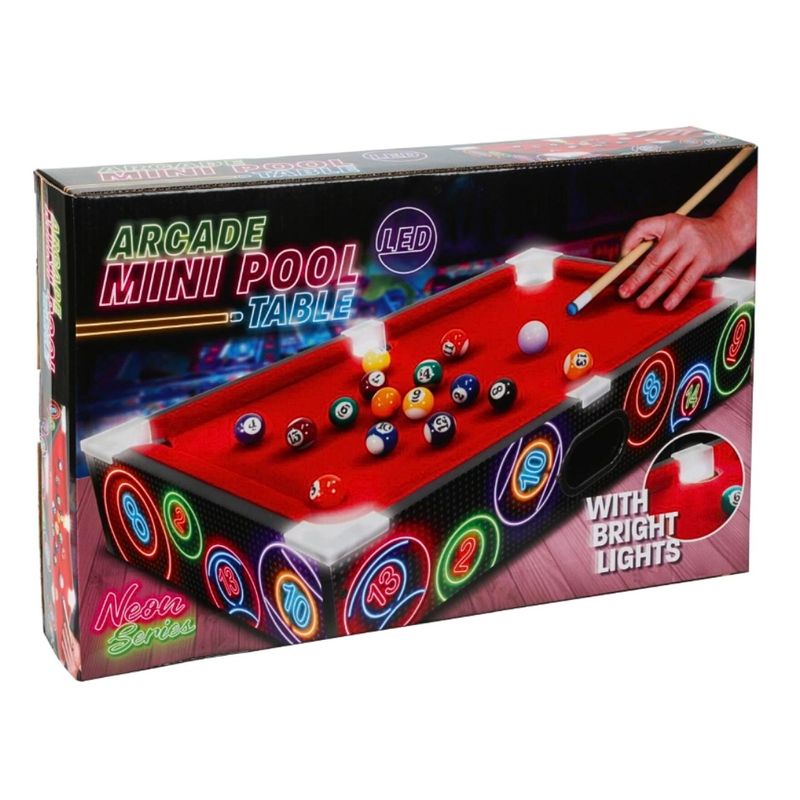 Sport si Outdoor - Alte sporturi - Biliard - Mini Masa de biliard, portabila, cu accesorii led, 48.5x30 cm - Infinity.ro