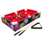 Sport si Outdoor - Alte sporturi - Biliard - Mini Masa de biliard, portabila, cu accesorii led, 48.5x30 cm - Infinity.ro