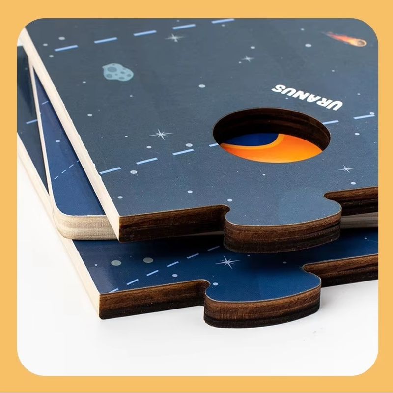 Jucarii, Copii si Bebe - Jucarii si jocuri - Jucarii & jocuri educative - Jucarii interactive - Puzzle 3D Sistemul Solar, Jucarie Educationala, Lemn, Montessori, 3 ani+, EduJucarii - Infinity.ro