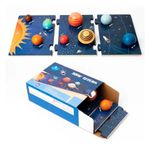 Jucarii, Copii si Bebe - Jucarii si jocuri - Jucarii & jocuri educative - Jucarii interactive - Puzzle 3D Sistemul Solar, Jucarie Educationala, Lemn, Montessori, 3 ani+, EduJucarii - Infinity.ro