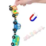Jucarii, Copii si Bebe - Jucarii si jocuri - Jucarii & jocuri educative - Jucarii interactive - Set interactiv vehicule magnetice si semne rutiere, Traffic Magnetic Teaching Vehicle, 15 piese, 3 ani+, EduJucarii - Infinity.ro