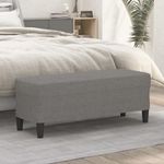 Casa si Gradina - Mobilier - Canapele si coltare - Banchete - Banca, gri inchis, 100x35x41 cm, textil - Infinity.ro