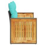 Casa si Gradina - Gradina si terasa - Mobilier exterior - Canapele si fotolii gradina - Canapea de gradina cu perne, 2 locuri, negru, poliratan - Infinity.ro