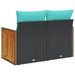 Casa si Gradina - Gradina si terasa - Mobilier exterior - Canapele si fotolii gradina - Canapea de gradina cu perne, 2 locuri, negru, poliratan - Infinity.ro
