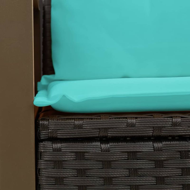 Casa si Gradina - Gradina si terasa - Mobilier exterior - Canapele si fotolii gradina - Canapea de gradina cu perne, 2 locuri, negru, poliratan - Infinity.ro