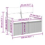 Casa si Gradina - Gradina si terasa - Mobilier exterior - Canapele si fotolii gradina - Canapea de gradina cu perne, 2 locuri, negru, poliratan - Infinity.ro