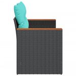 Casa si Gradina - Gradina si terasa - Mobilier exterior - Canapele si fotolii gradina - Canapea de gradina cu perne, 2 locuri, negru, poliratan - Infinity.ro