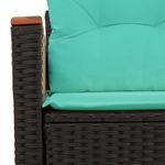 Casa si Gradina - Gradina si terasa - Mobilier exterior - Canapele si fotolii gradina - Canapea de gradina cu perne, 2 locuri, negru, poliratan - Infinity.ro