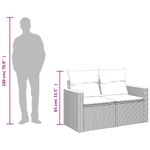 Casa si Gradina - Gradina si terasa - Mobilier exterior - Canapele si fotolii gradina - Canapea de gradina cu perne, 2 locuri, negru, poliratan - Infinity.ro