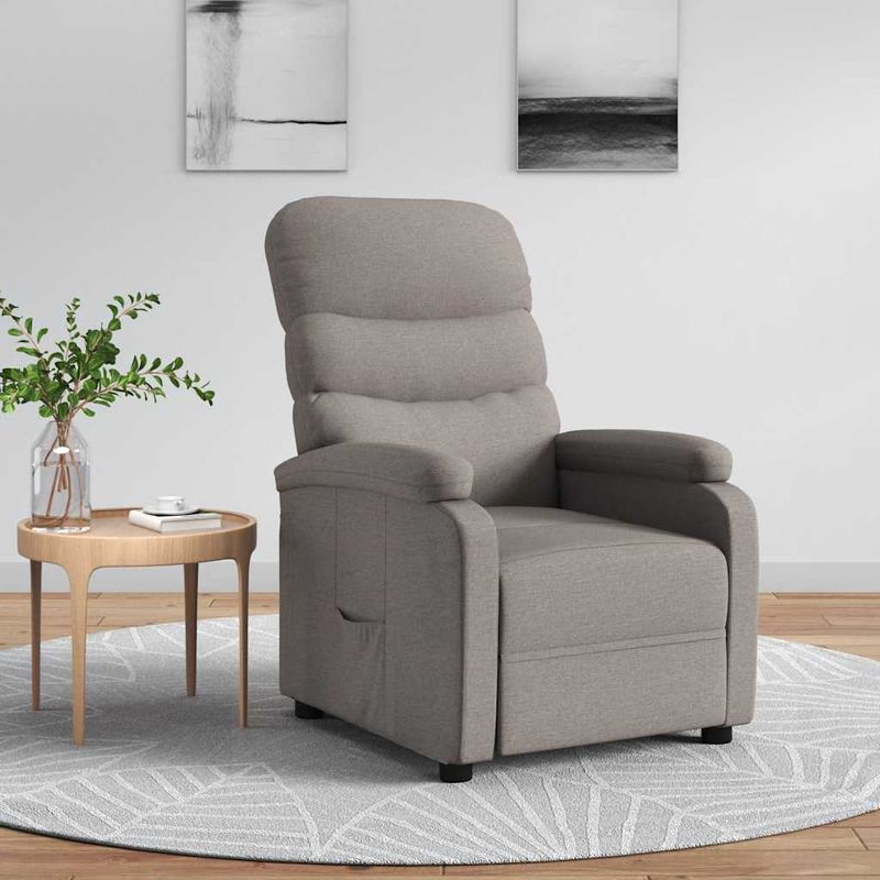 Casa si Gradina - Mobilier - Scaune si fotolii - Fotolii - Fotoliu rabatabil, gri taupe, material textil - Infinity.ro