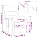 Casa si Gradina - Mobilier - Scaune si fotolii - Fotolii - Fotoliu rabatabil, gri taupe, material textil - Infinity.ro