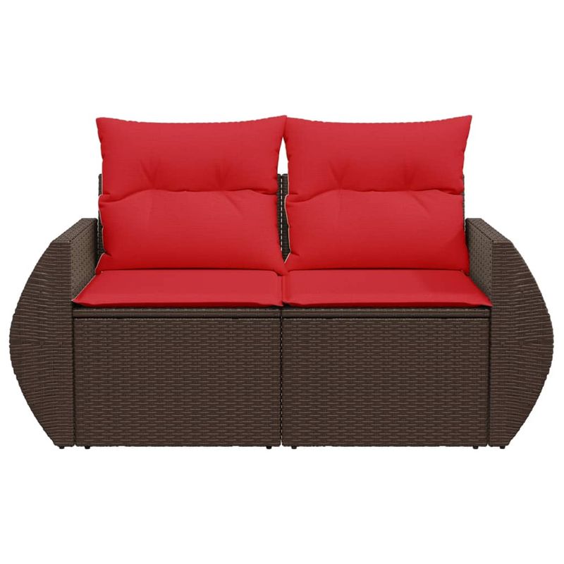 Casa si Gradina - Gradina si terasa - Mobilier exterior - Canapele si fotolii gradina - Canapea de gradina cu perne, 2 locuri, maro, poliratan - Infinity.ro