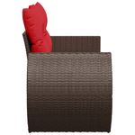 Casa si Gradina - Gradina si terasa - Mobilier exterior - Canapele si fotolii gradina - Canapea de gradina cu perne, 2 locuri, maro, poliratan - Infinity.ro