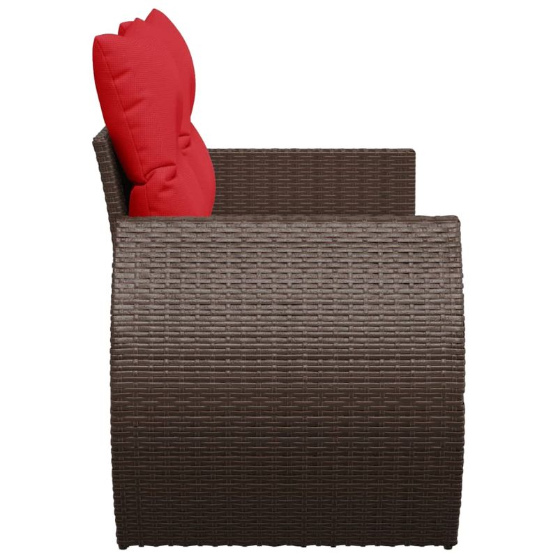 Casa si Gradina - Gradina si terasa - Mobilier exterior - Canapele si fotolii gradina - Canapea de gradina cu perne, 2 locuri, maro, poliratan - Infinity.ro