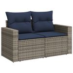 Casa si Gradina - Gradina si terasa - Mobilier exterior - Seturi mobila gradina - Set mobilier de gradina cu perne, 12 piese, gri, poliratan - Infinity.ro