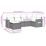 Casa si Gradina - Gradina si terasa - Mobilier exterior - Seturi mobila gradina - Set canapele de gradina cu perne, 6 piese, gri, poliratan - Infinity.ro
