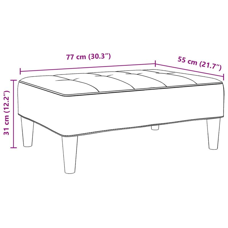 Casa si Gradina - Mobilier - Scaune si fotolii - Tabureti - Taburet, albastru, 77x55x31 cm, catifea - Infinity.ro