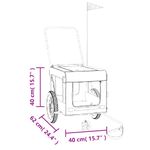 Petshop - Accesorii petshop - Culcusuri si custi - Genti si articole transport - Remorca bicicleta animale companie, negru, textil oxford/fier - Infinity.ro