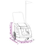 Petshop - Accesorii petshop - Culcusuri si custi - Genti si articole transport - Remorca de bicicleta animale companie, rosu, textil oxford/fier, mărime 63.5x124.5x66 cm - Infinity.ro