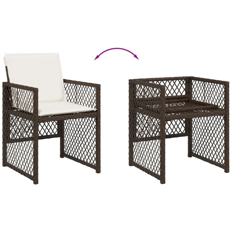 Casa si Gradina - Gradina si terasa - Mobilier exterior - Seturi mobila gradina - Set mobilier de gradina cu perne, 17 piese, maro, poliratan - Infinity.ro