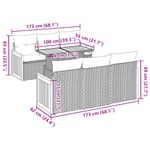 Casa si Gradina - Gradina si terasa - Mobilier exterior - Seturi mobila gradina - Set canapele gradina cu perne 7 piese gri poliratan/lemn acacia - Infinity.ro