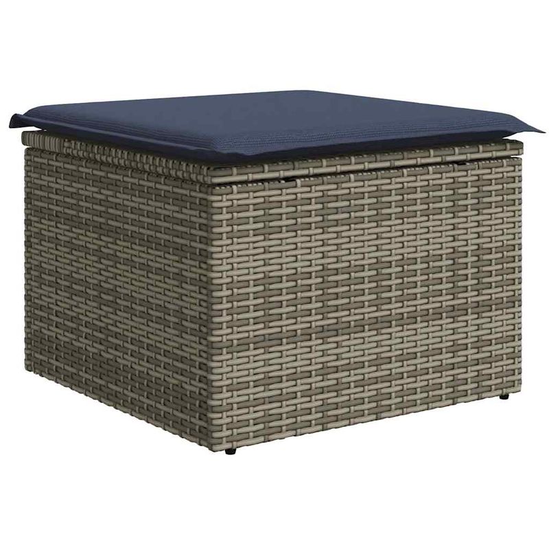 Casa si Gradina - Gradina si terasa - Mobilier exterior - Seturi mobila gradina - Set mobilier gradina cu perne 6 piese gri poliratan/lemn acacia - Infinity.ro