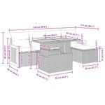 Casa si Gradina - Gradina si terasa - Mobilier exterior - Seturi mobila gradina - Set mobilier gradina cu perne 6 piese gri poliratan/lemn acacia - Infinity.ro
