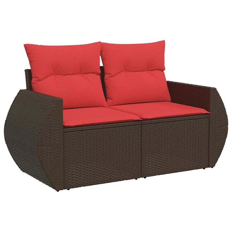 Casa si Gradina - Gradina si terasa - Mobilier exterior - Seturi mobila gradina - Set canapele de gradina cu perne, 5 piese, maro, poliratan - Infinity.ro