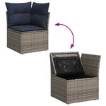 Casa si Gradina - Gradina si terasa - Mobilier exterior - Seturi mobila gradina - Set canapele de gradina cu perne, 8 piese, gri, poliratan - Infinity.ro