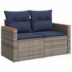 Casa si Gradina - Gradina si terasa - Mobilier exterior - Seturi mobila gradina - Set mobilier gradina cu perne, 6 piese, gri, poliratan - Infinity.ro