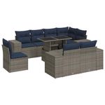 Casa si Gradina - Gradina si terasa - Mobilier exterior - Seturi mobila gradina - Set mobilier gradina cu perne 16piese gri poliratan/lemn acacia - Infinity.ro