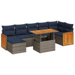 Casa si Gradina - Gradina si terasa - Mobilier exterior - Seturi mobila gradina - Set canapele de gradina cu perne, 8 piese, maro, poliratan - Infinity.ro
