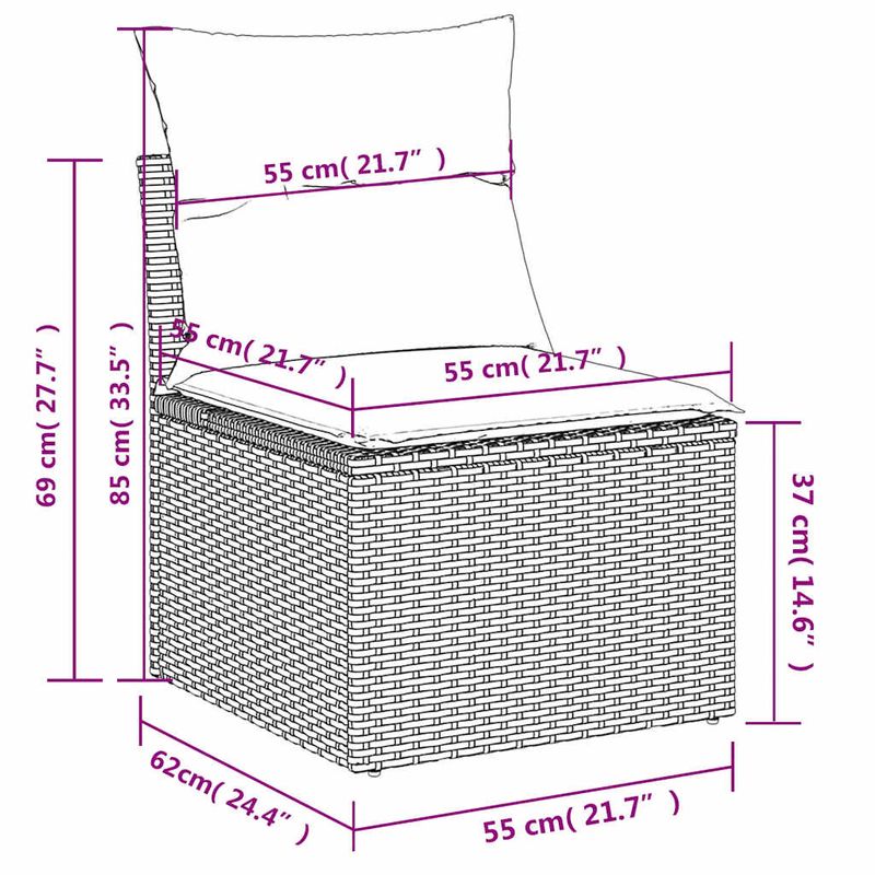 Casa si Gradina - Gradina si terasa - Mobilier exterior - Seturi mobila gradina - Set canapele de gradina, 7 piese, cu perne, gri, poliratan - Infinity.ro