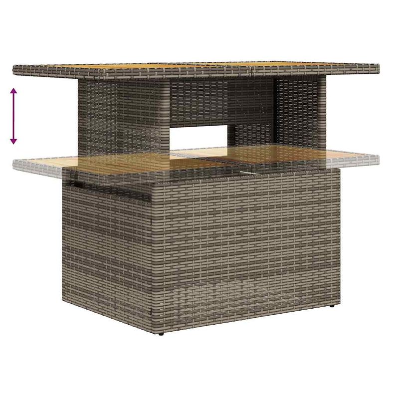 Casa si Gradina - Gradina si terasa - Mobilier exterior - Seturi mobila gradina - Set canapele de gradina, 7 piese, cu perne, gri, poliratan - Infinity.ro